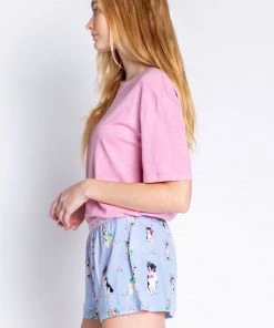 SHORTS P.J. SALVAGE ICE BLUE PLAYFUL PRINTS SHORT