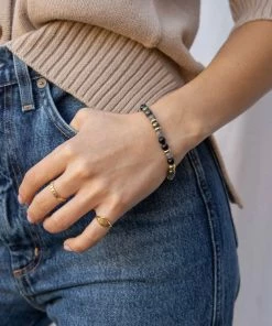 GORJANA POWER GEMSTONE MANTRA BRACELET FOR VIRTUE