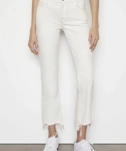 NEW ARRIVALS FRAME LE CROP MINI BOOT BLANC