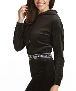 NEW ARRIVALS JUICY COUTURE SIGNATURE CROPPED PULLOVER