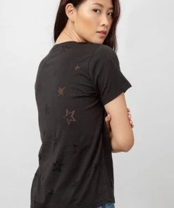 NEW ARRIVALS RAILS CARA V NECK BLACK STAR BURNOUT 10 NEW ARRIVALS RAILS CARA V NECK BLACK STAR BURNOUT