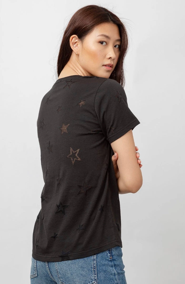 NEW ARRIVALS RAILS CARA V NECK BLACK STAR BURNOUT 6 NEW ARRIVALS RAILS CARA V NECK BLACK STAR BURNOUT