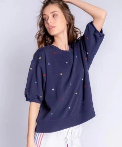 P.J. SALVAGE AMERICAN DREAMS SHORT SLEEVE STAR TOP