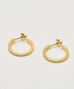 ESTELLA BARTLETT PAVE SET LARGE HOOP EARRINGS