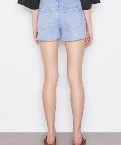 FRAME DOUBLE BUTTON DENIM SHORT