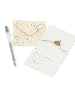LUCKY FEATHER CELEBRATE YOU INITIAL NECKLACE & GIFT ENVELOPE