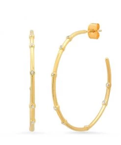 TAI HOOPS W/CZ ACCENTS
