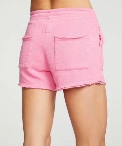 CHASER LINEN TERRY RAW EDGE SHORTS 7 CHASER LINEN TERRY RAW EDGE SHORTS