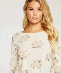 CHASER HERITAGE WAFFLE LACE LAYERING TEE TOPS