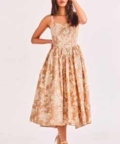 LOVESHACKFANCY MAJORY MIDI DRESS