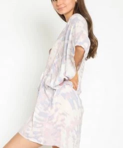 OLIVACEOUS KIMONO SLEEVE DRESS