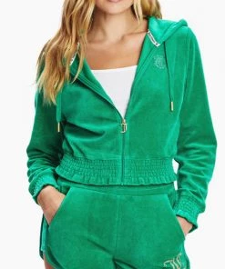 JUICY COUTURE VELOUR CROPPED ZIP UP NEW ARRIVALS 10 JUICY COUTURE VELOUR CROPPED ZIP UP NEW ARRIVALS