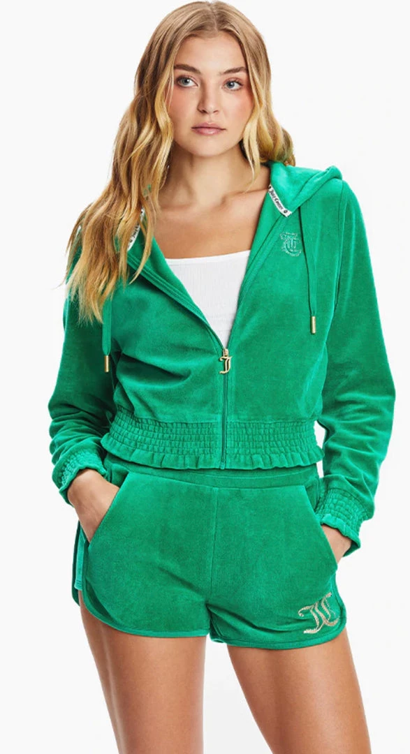 JUICY COUTURE VELOUR CROPPED ZIP UP NEW ARRIVALS 5 JUICY COUTURE VELOUR CROPPED ZIP UP NEW ARRIVALS