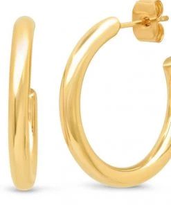 TAI GOLD CHUBBY MEDIUM HOOPS