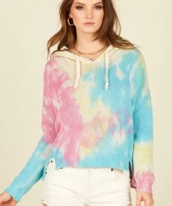 SWEATERS & KNITS VINTAGE HAVANA UNICORN TIE DYE BASIC BAJA SWEATER