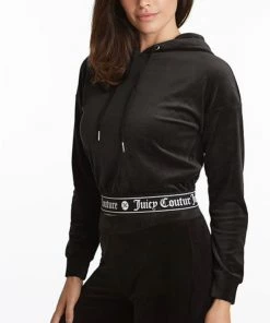 NEW ARRIVALS JUICY COUTURE SIGNATURE CROPPED PULLOVER