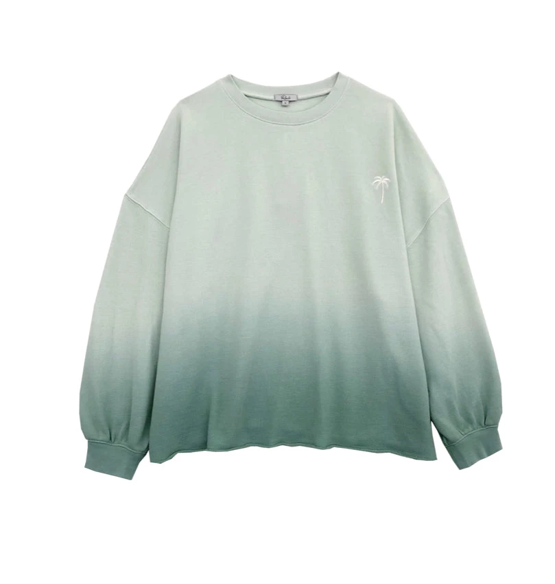SWEATERS & KNITS RAILS REEVES AQUA DIP DYE SWEATSHIRT 7 SWEATERS & KNITS RAILS REEVES AQUA DIP DYE SWEATSHIRT
