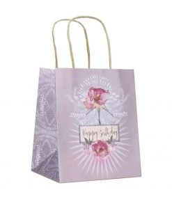 GIFTS PAPAYA MINI GIFT BAG PRESSED ROSE BIRTHDAY