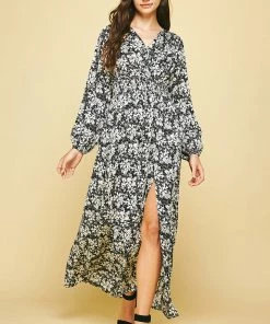 PINCH FLORAL LONG DRESS NEW ARRIVALS
