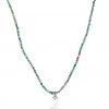 TAI TURQ BEADED NECKLACE W/EVIL EYE