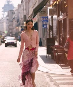 NEW ARRIVALS LOVESHACKFANCY JANIE CROPPED CARDIGAN