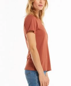 NEW ARRIVALS Z SUPPLY EASY MODAL TEE RUST