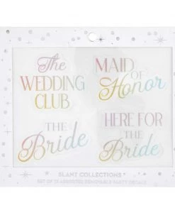 GIFTS SLANT REUSABLE WINEGLASS DECALS WEDDING