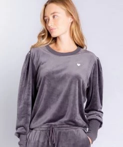 P.J. SALVAGE RETRO VELOUR PULLOVER