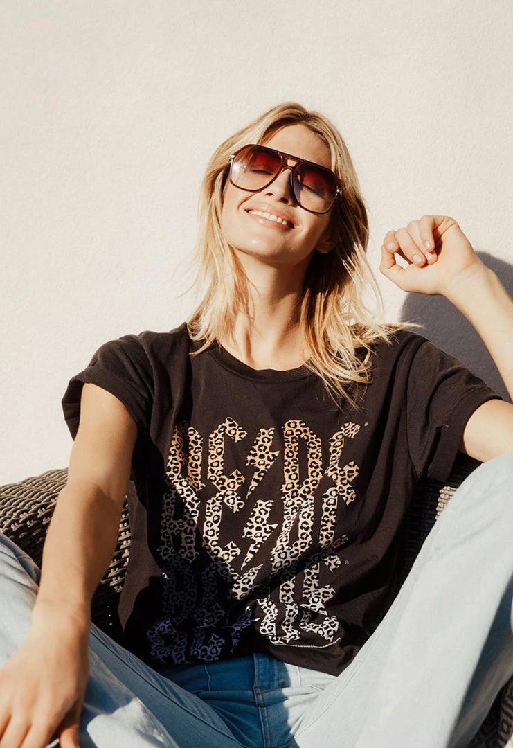 TOPS CHASER AC/DC ROLLED SHORT SLEEVE TEE 4 TOPS CHASER AC/DC ROLLED SHORT SLEEVE TEE