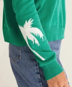Z SUPPLY NEW ARRIVALS LARISA PALM TREE SWEATER