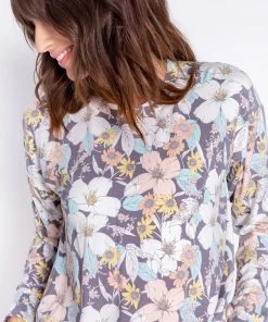 P.J. SALVAGE PASTEL DREAMS FLORAL LONG SLEEVE TOP NEW ARRIVALS
