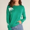 Z SUPPLY NEW ARRIVALS LARISA PALM TREE SWEATER