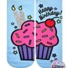 LOUNGEWEAR LIVING ROYAL BIRTHDAY CUPCAKE GLITTER SOCKS