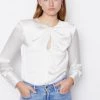 FRAME TWIST NECK LONG SLEEVE TOP