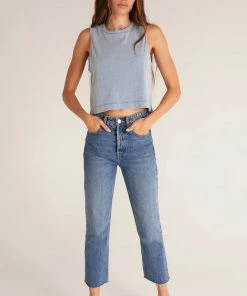 Z SUPPLY SLOANE JERSEY DENIM MUSCLE TANK NEW ARRIVALS