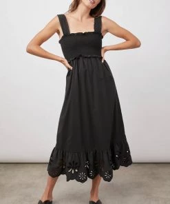 NEW ARRIVALS RAILS RUMI BLACK EYELET DRESS