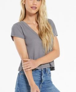 Z SUPPLY AVA RIB V NECK TEE NEW ARRIVALS