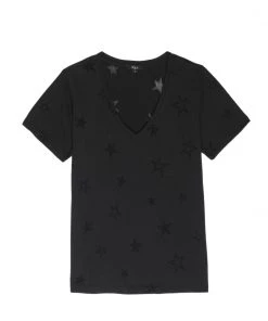 NEW ARRIVALS RAILS CARA V NECK BLACK STAR BURNOUT 11 NEW ARRIVALS RAILS CARA V NECK BLACK STAR BURNOUT