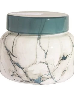 CAPRI BLUE VOLCANO MODERN MARBLE JAR CANDLE
