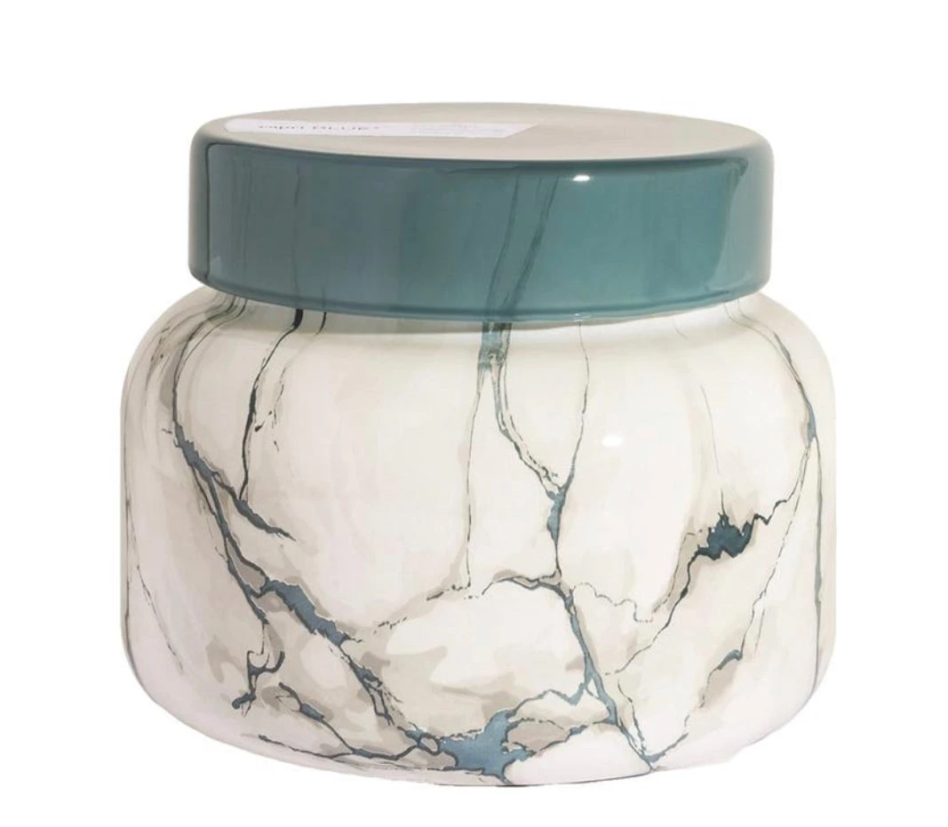 CAPRI BLUE VOLCANO MODERN MARBLE JAR CANDLE 3 CAPRI BLUE VOLCANO MODERN MARBLE JAR CANDLE