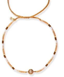 JEWELRY TAI BEADED BRACELET W/ PEACH ROCK CRYSTAL