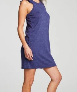 NEW ARRIVALS CHASER JERSEY RUFFLE RACER DRESS