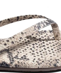 TKEES STUDIO EXOTIC SAND SNAKE SANDALS