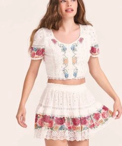 LOVESHACKFANCY SHAWNA SKIRT NEW ARRIVALS