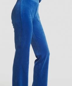 JUICY COUTURE EMBELLISHED VELOUR PANT MING BLUE