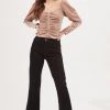 ASTR VANYA VELVET RUCHED TOP