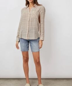 RAILS ELLIS BLOUSE SAND CREAM