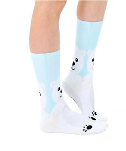 LIVING ROYAL POLAR BEAR CREW SOCKS