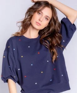 P.J. SALVAGE AMERICAN DREAMS SHORT SLEEVE STAR TOP