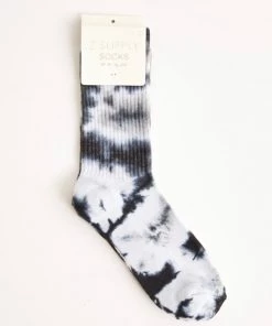 Z SUPPLY BLACK TIE DYE SOCKS